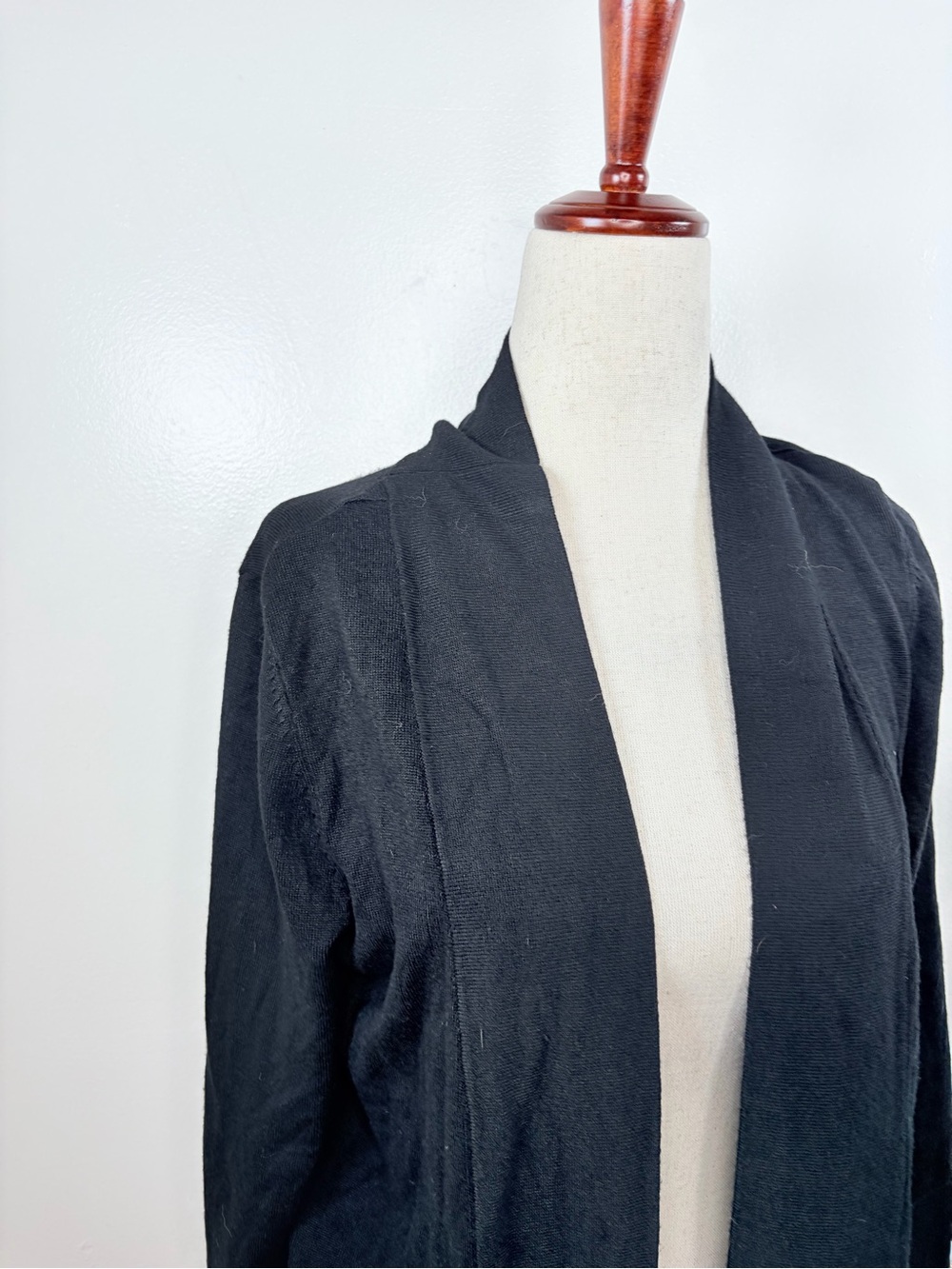 JM Collection Button Sleeve Open Front Cardigan - Picture 3 of 7